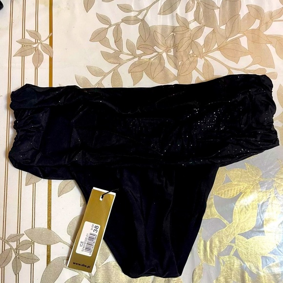 SHE Two Pieces  Swimsuit underwire  padded Size 42/38EU(top/bottom)color Black. - Picture 6 of 9